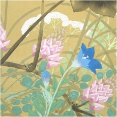 画像3: 華秋筆　秋草図　肉筆絹本掛軸 (3)