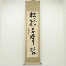 画像1: 菱山筆　「松樹千年翠」一行書　肉筆紙本掛軸 (1)