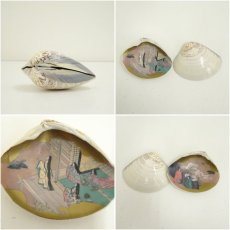 画像6: 源氏絵蛤香合（共箱） (6)