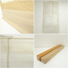 画像7: 分部五鈴筆　雪中雲雀　肉筆絹本掛軸（共箱） (7)