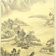 画像4: 中国　味青筆　水閣晴嵐　肉筆絹本掛軸 (4)