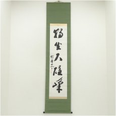 画像1: 瑞巌寺　加藤隆芳全昭（五雲）筆　「独坐大雄峰」一行書　肉筆紙本掛軸（共箱） (1)
