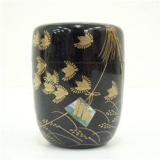 画像3: 新井司峰造　稲穂蒔絵大棗（共箱） (3)