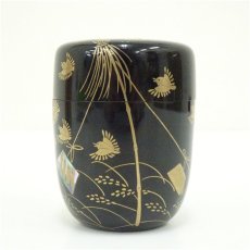 画像4: 新井司峰造　稲穂蒔絵大棗（共箱） (4)