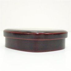 画像3: 溜塗松葉蒔絵　貝形蓋物（箱付） (3)