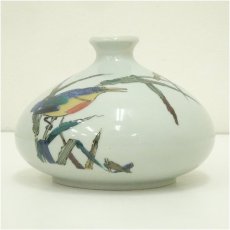 画像3: 九谷焼　色絵鳥紋花瓶（箱付） (3)
