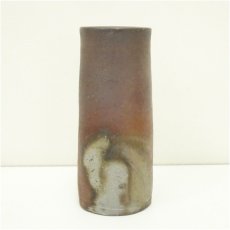 画像4: 備前焼　伊勢崎卓造　筒花入（共箱） (4)