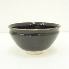 画像2: 萬山造　覆輪付天目茶碗（箱付） (2)