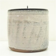 画像4: 萩焼　岡田裕造　灰被水指（共箱） (4)