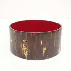 画像2: 内朱漆塗桜皮建水（箱付） (2)