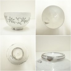 画像6: 長山窯造　粉引卯の絵茶碗（共箱） (6)
