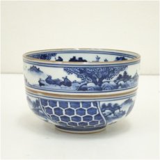 画像2: 京焼　手塚景雲造　染付祥瑞写茶碗（共箱） (2)