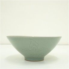 画像3: 金世龍造　高麗青磁茶碗（共箱） (3)