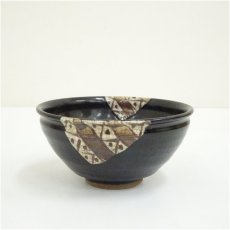 画像2: 加藤六兵衛造　黒織部天目コロ茶碗（共箱） (2)