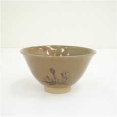 画像2: 虫明焼　曙窯造　土筆絵茶碗（共箱） (2)