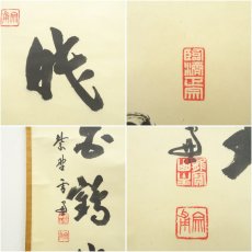 画像6: 大徳寺　小田雪窓（宗甫）筆　「松高白鶴眠」一行書　肉筆紙本掛軸（共箱・二重箱） (6)