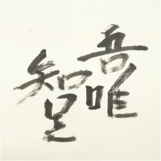 画像3: 信楽焼　杉本貞光筆　「吾唯知足」画賛　肉筆紙本掛軸（共箱） (3)