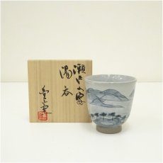 画像1: 竹原豊山窯造　瀬戸の宴湯呑（共箱） (1)