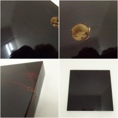 画像7: 塗師　川瀬表完造　木地溜塗三友棚（共箱） (7)