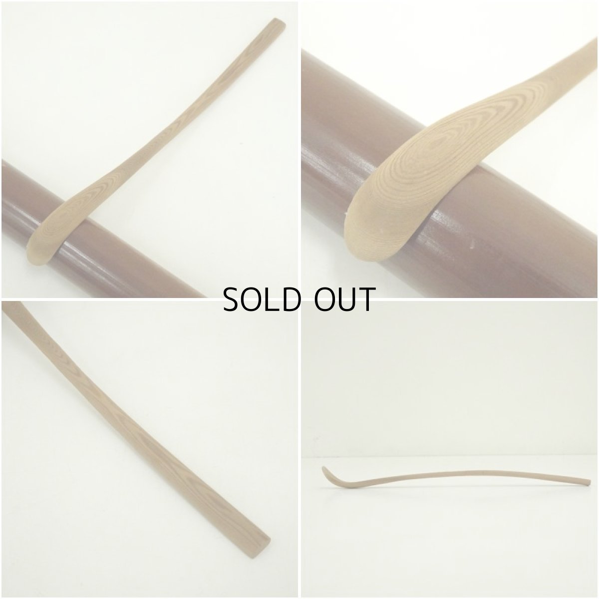 画像6: 木地茶杓（銘：汲月）（高野山　堀田真快書付）（共箱） (6)