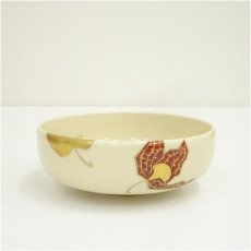 画像2: 京焼　通次阿山造　色絵鬼灯茶碗（共箱） (2)