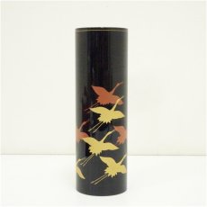 画像3: 輪島塗　鶴蒔絵花入（箱付） (3)