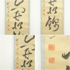 画像6: 大徳寺　太田晦巌筆　「山花開似錦」一行書　肉筆紙本掛軸（保護箱） (6)