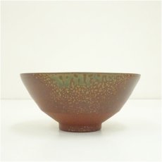 画像3: 佐渡無明異焼　国三窯造　朱泥茶碗（共箱） (3)