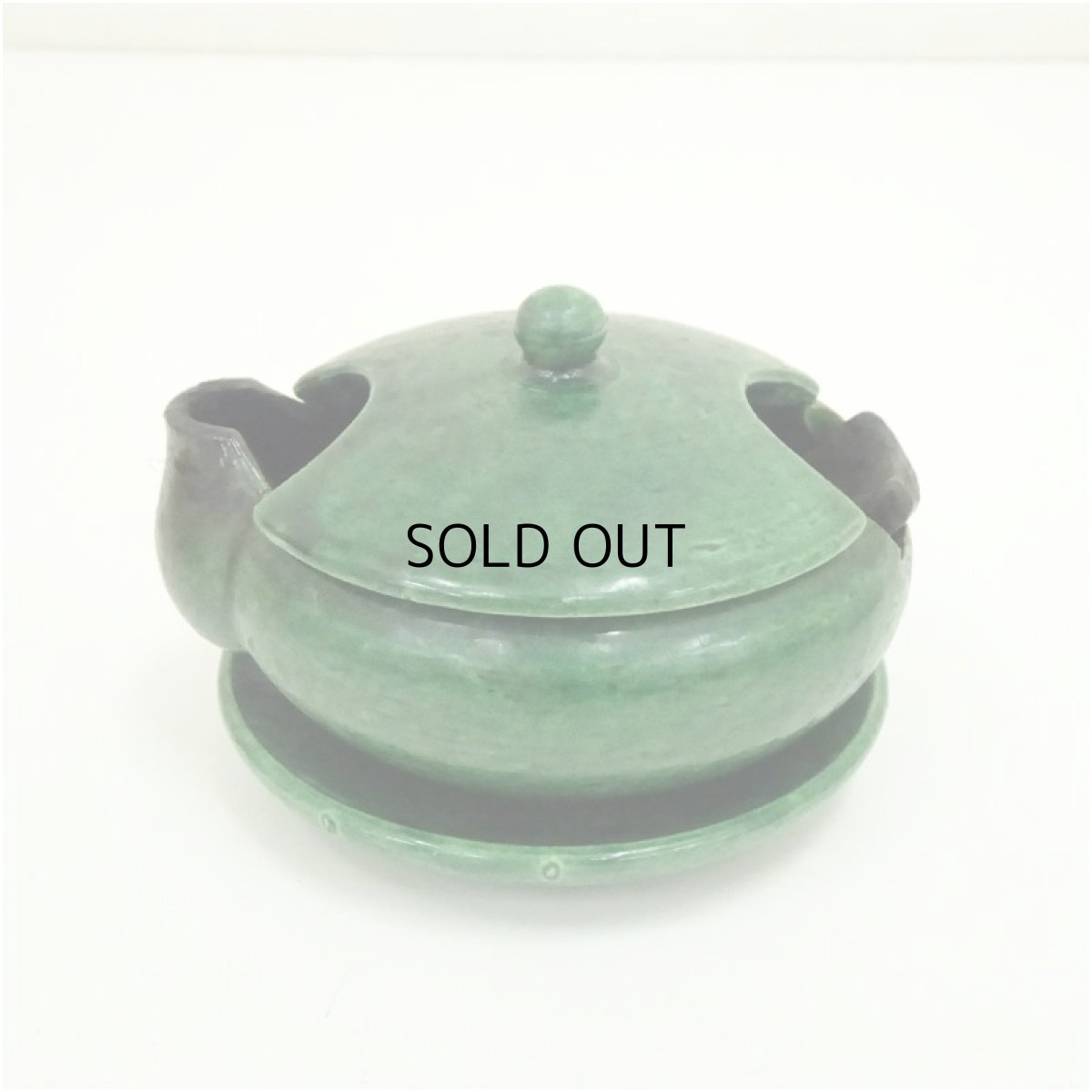 画像2: 川崎和楽造　青楽雀土器（すずめかわらけ） (2)