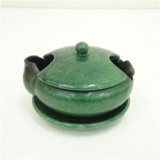 画像2: 川崎和楽造　青楽雀土器（すずめかわらけ） (2)