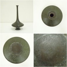 画像6: 一ノ瀬宗辰造　唐銅寛通型花入（共箱） (6)