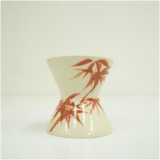 画像3: 京焼　西村徳泉造　赤絵竹蓋置（共箱） (3)