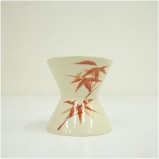 画像4: 京焼　西村徳泉造　赤絵竹蓋置（共箱） (4)