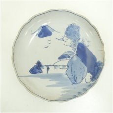 画像3: 古伊万里　染付山水図七寸皿 (3)