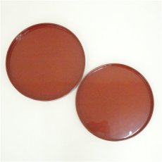 画像1: 朱漆塗通盆　大小セット（箱付） (1)