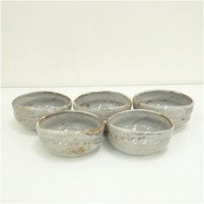 画像2: 樋口雅之造　志野向付5客（共箱） (2)