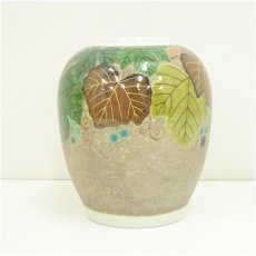 画像4: 梅本孝征造　色絵銀彩葡萄文　壷（共箱） (4)