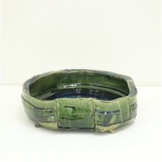 画像2: 秀山窯造　織部鉢（共箱） (2)