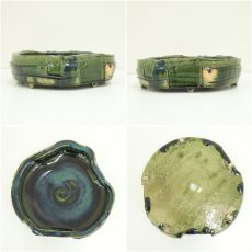 画像6: 秀山窯造　織部鉢（共箱） (6)