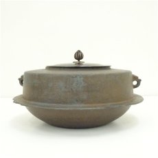 画像3: 釜屋　藤井喜左衛門造　肩衝透木釡（共箱） (3)