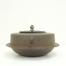 画像4: 釜屋　藤井喜左衛門造　肩衝透木釡（共箱） (4)