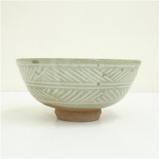 画像4: 信楽焼　竜山造　三島茶碗（共箱） (4)