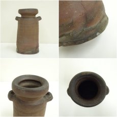 画像6: 備前焼　柴岡紘一造　花入（共箱） (6)