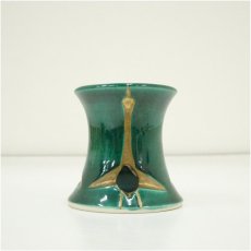 画像3: 萬古焼　加賀瑞山造　青釉立鶴蓋置（共箱） (3)