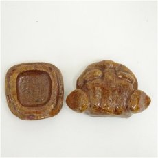 画像4: 伊東桂楽造　飴楽獅子頭香合（共箱） (4)