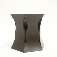 画像4: 一ノ瀬宗辰造　唐銅亀甲鶴蓋置（共箱） (4)