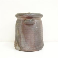 画像4: 備前焼　伊勢崎競造　耳付水指（共箱） (4)