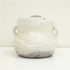 画像3: 萩焼　宇田川聖谷造　耳付水指（共箱） (3)