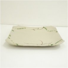 画像2: 加藤弥右衛門造　弥七田手織部角皿（共箱） (2)