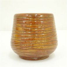 画像4: 久楽焼　琢元弥介造　きり飴釉火入（共箱） (4)